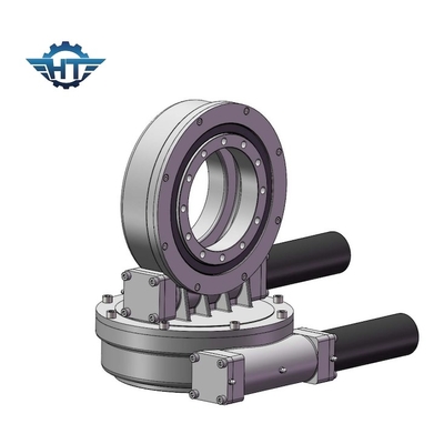 IP 66 Worm và cấu trúc bánh răng Hộp số truyền động xoay SDE7 với Nema 23 cho bộ theo dõi năng lượng mặt trời trục kép